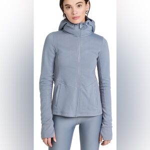 Alo Foundation Zip Hoodie Steel Blue